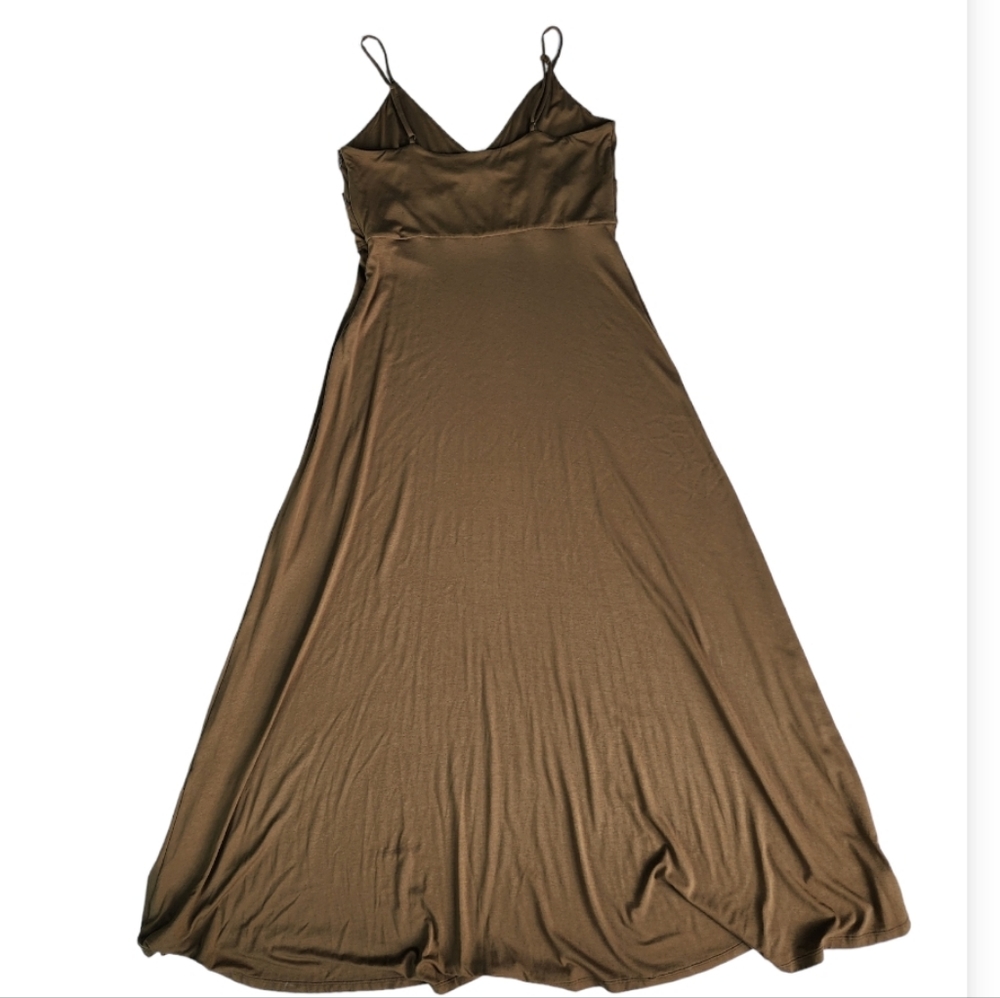 Vince Camuto Green Oasis V Neck Maxi Dress Size L - Picture 5 of 8